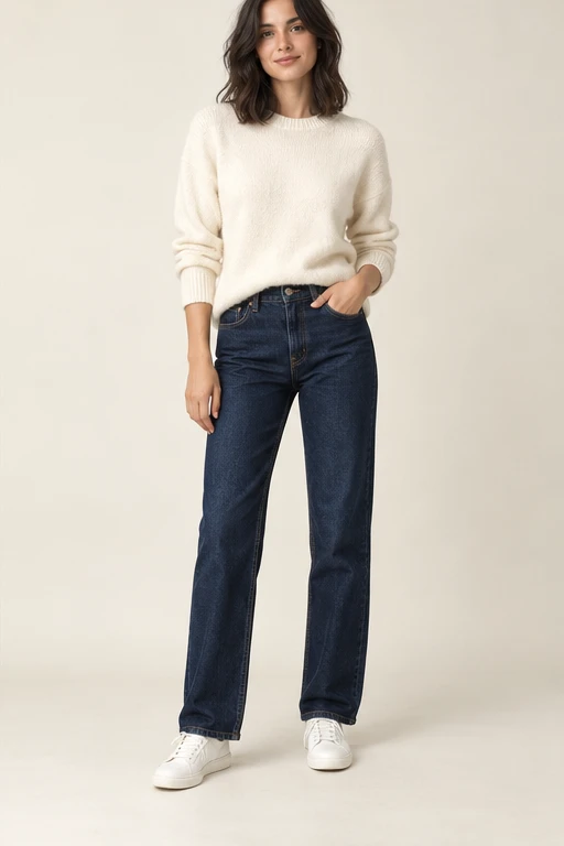 Editorial demo outfit in a soft sculptural neutral palette